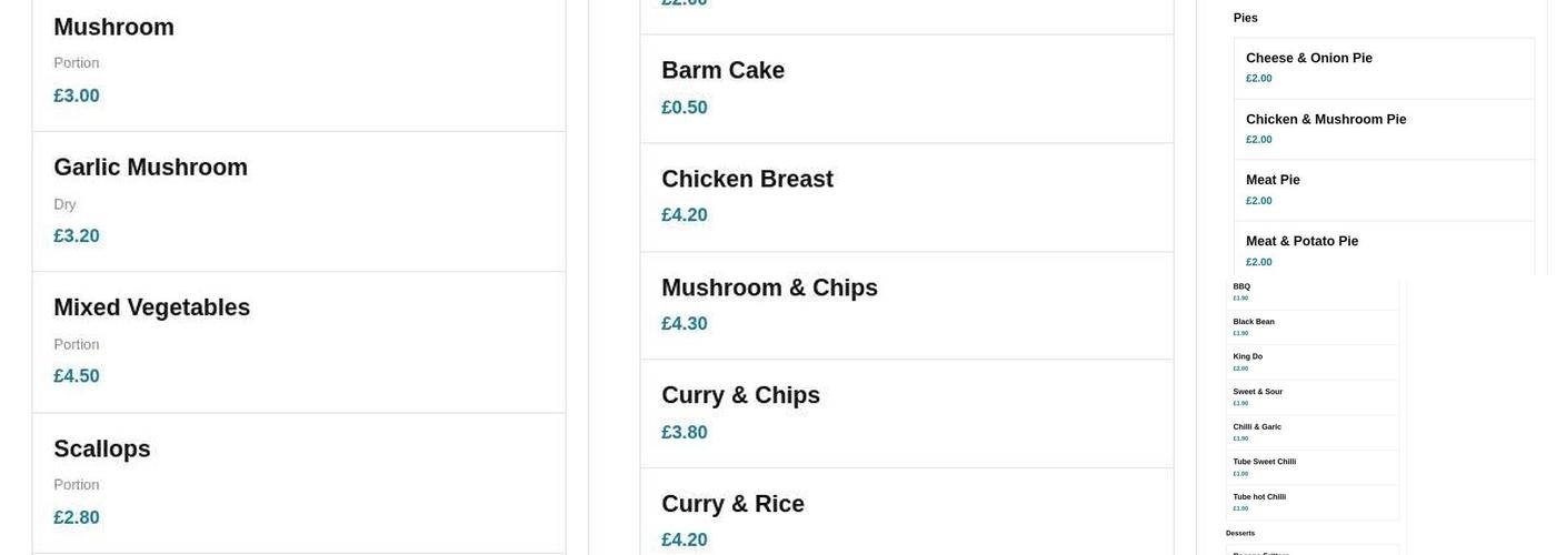 Chinatown Express Walton Menu