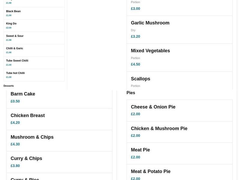 Chinatown Express Walton Menu