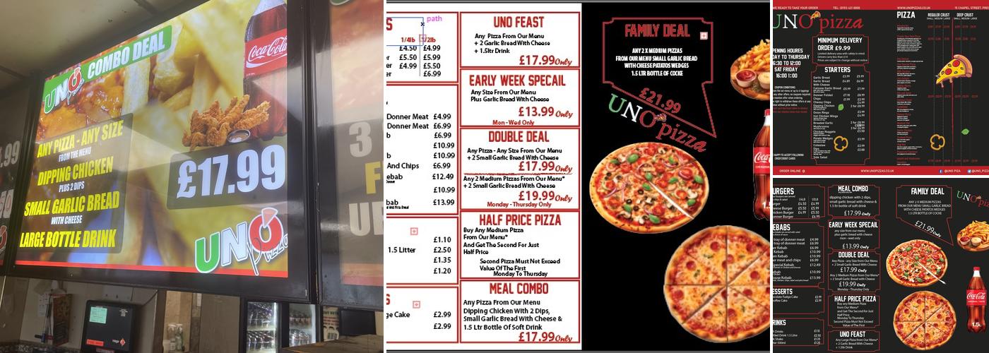 UNO’s pizza Menu