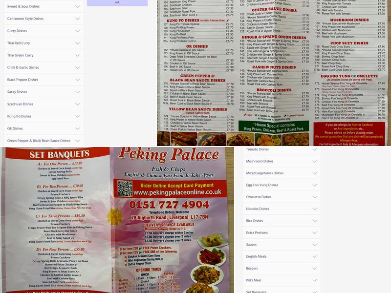 Peking Palace Menu