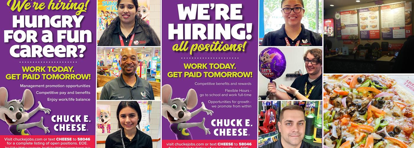 Chuck E. Cheese Menu