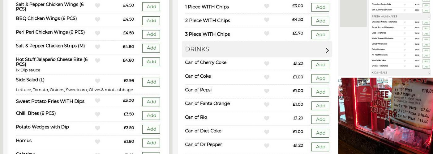Grill Takeaway Land Menu