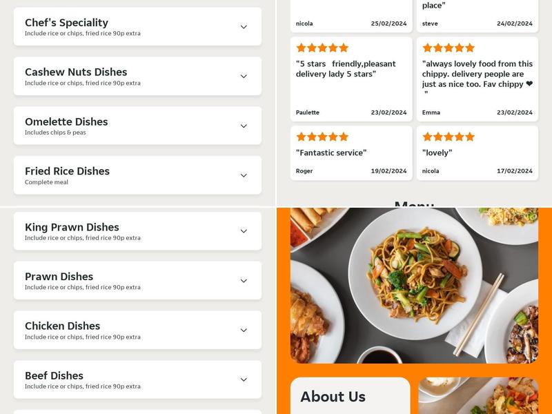 The Golden Dragon Menu