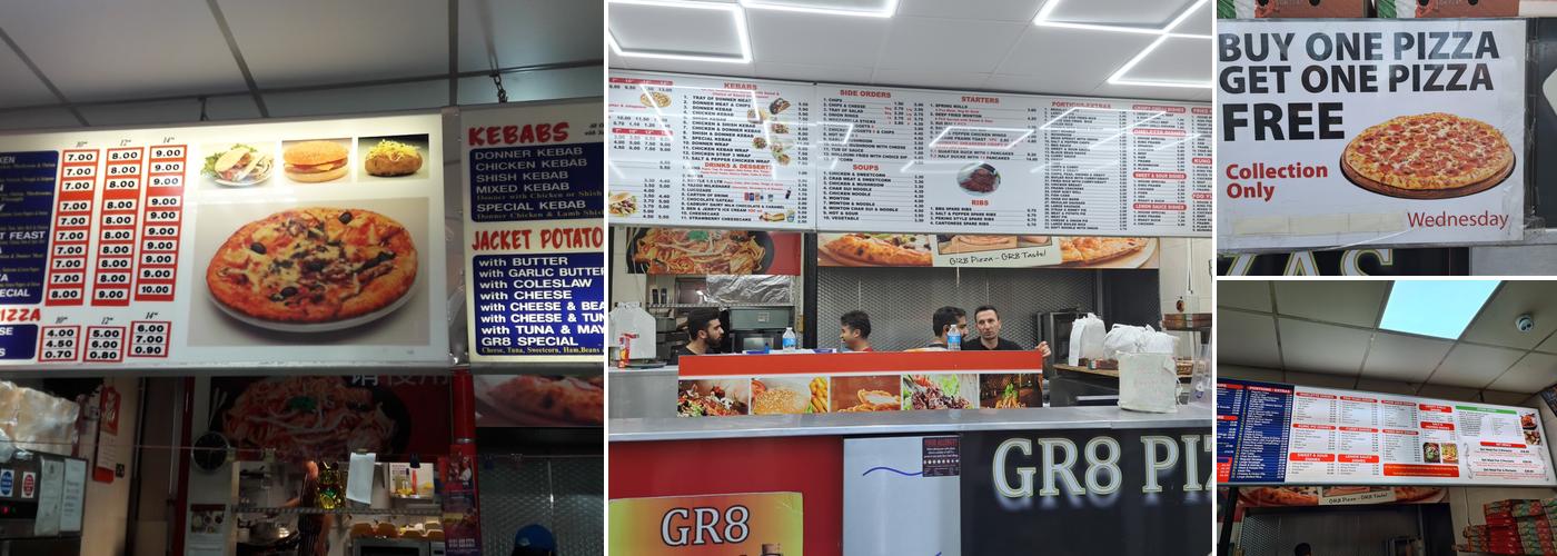 Gr8 Pizza Menu