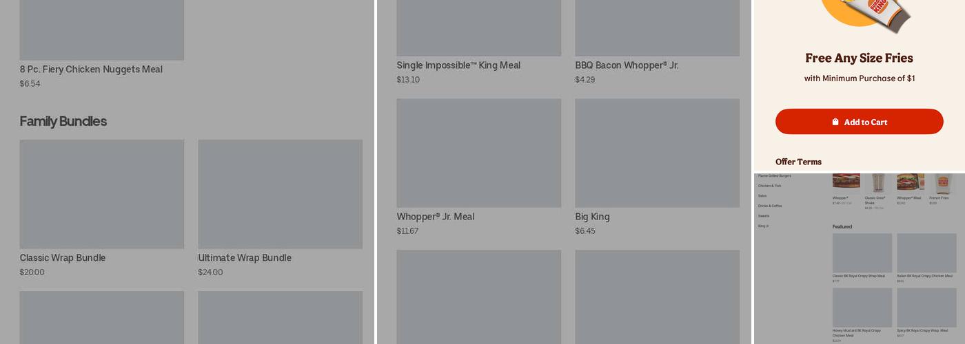 Burger King Menu
