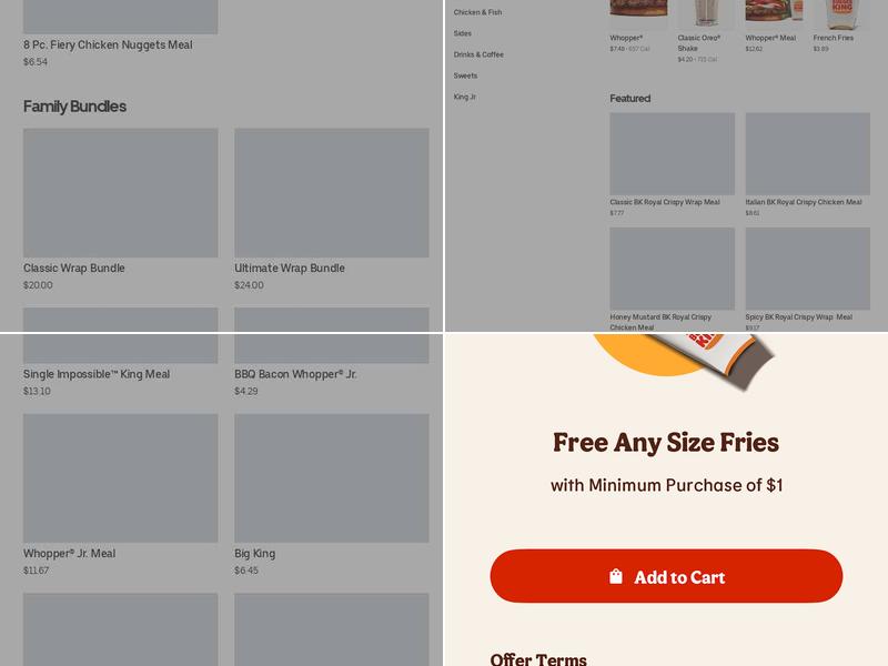 Burger King Menu
