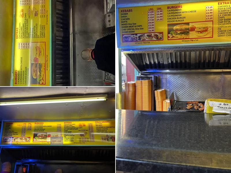 Mersey Kebab Shop Menu