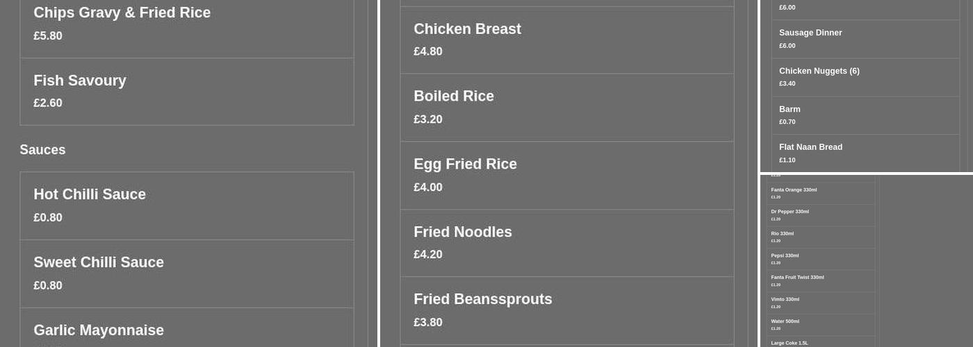 Maghull Premier Fish Bar Menu