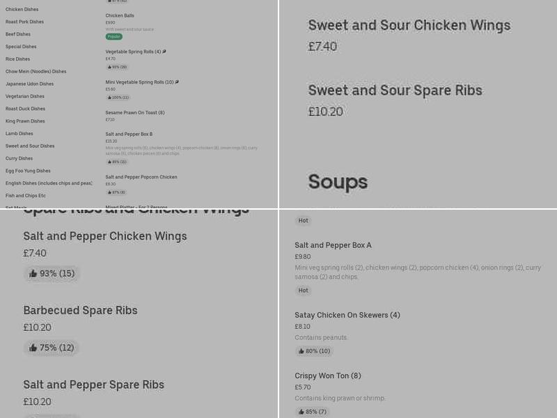 Oriental Garden Fish & Chips Menu