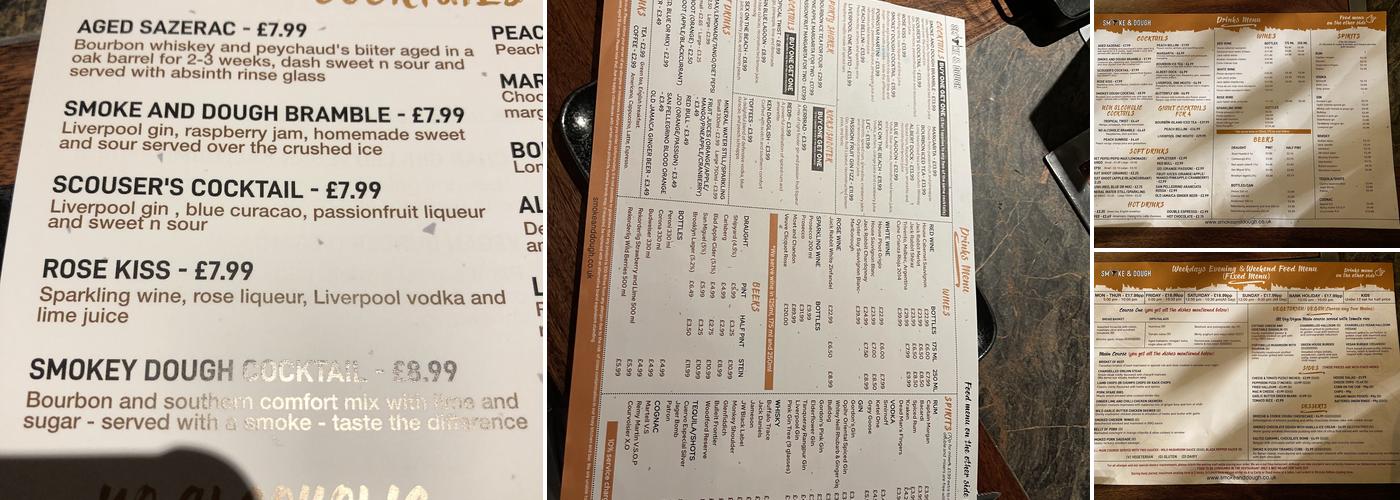 Smoke & Dough Menu
