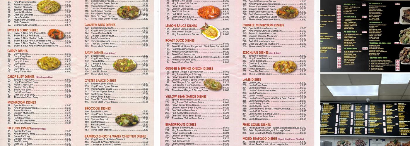 Lau's Fish & Chips and Chinese Takeaway Menu