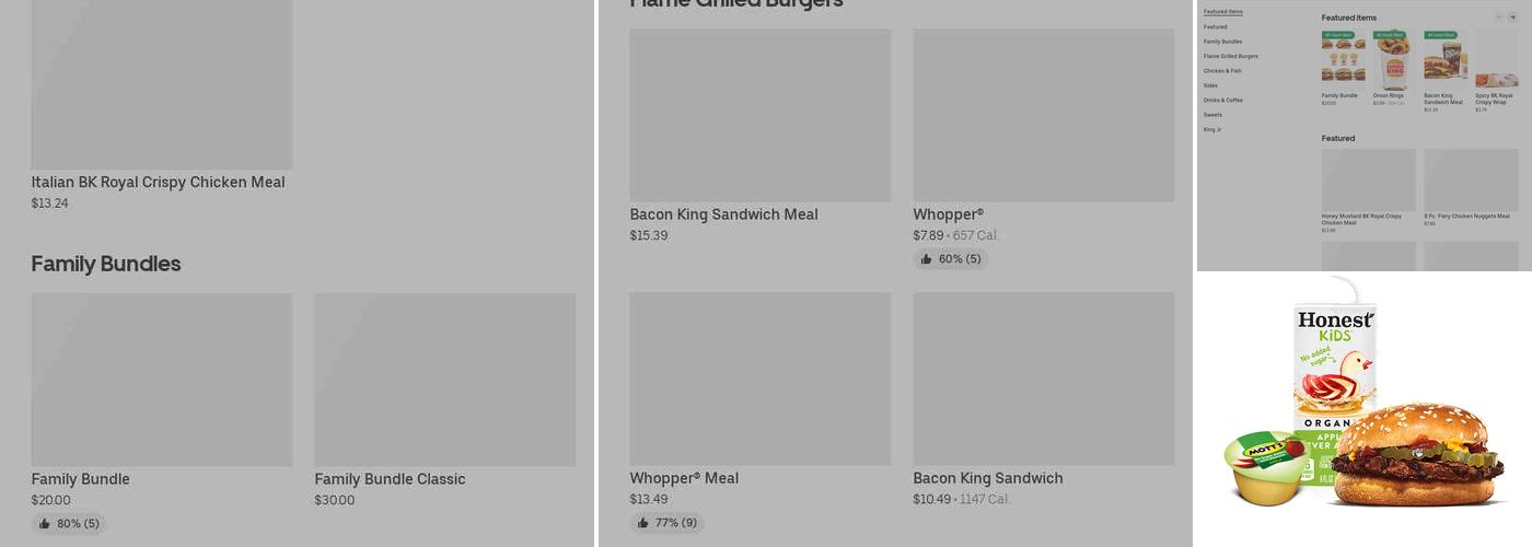 Burger King Menu