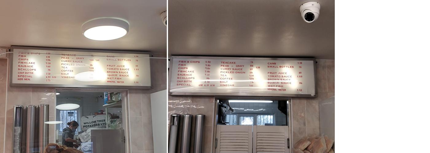 The Golden Fish Menu