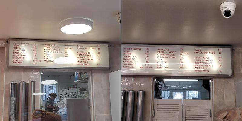 The Golden Fish Menu