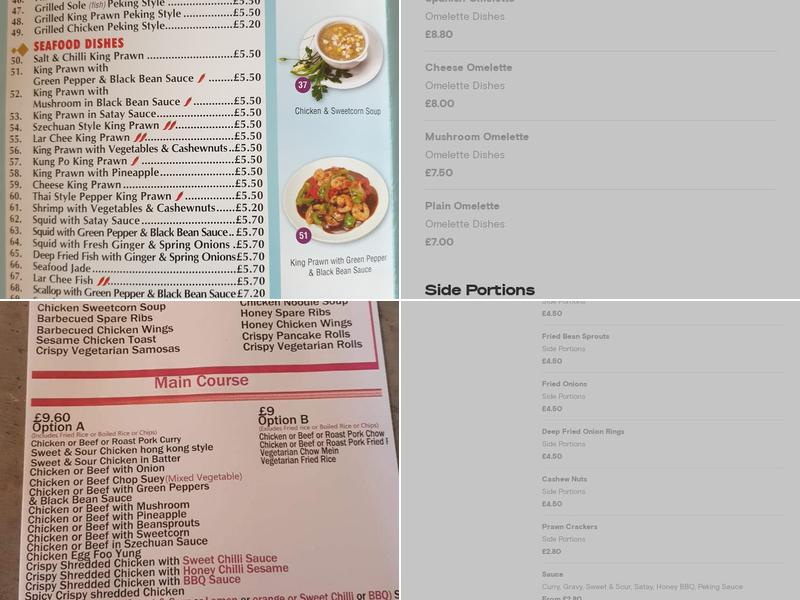 The Sky Kitchen Menu