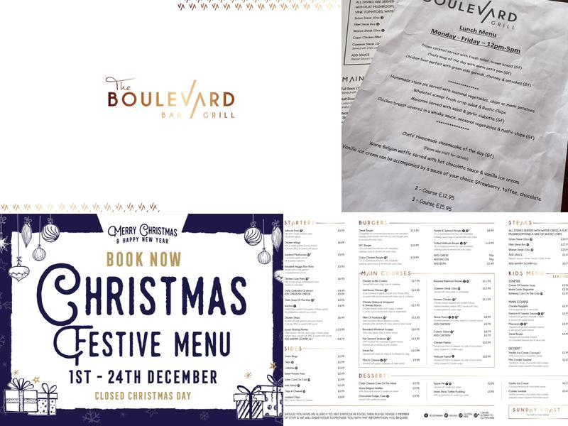 The Boulevard Menu