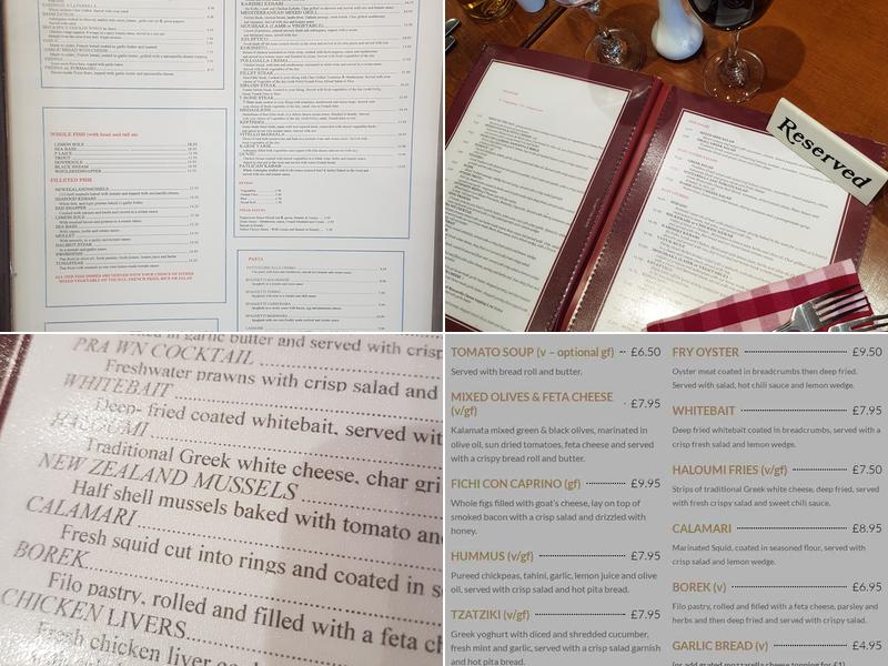 The Mediterranean Restaurant Llandudno Menu