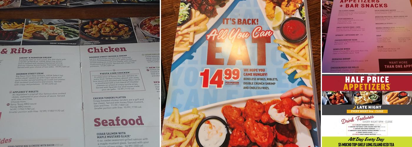 Applebee's Grill + Bar Menu