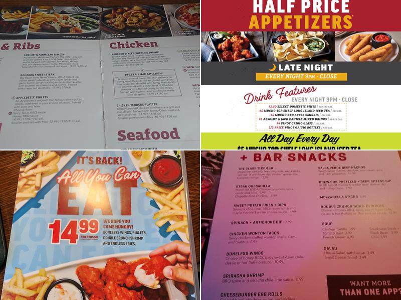 Applebee's Grill + Bar Menu