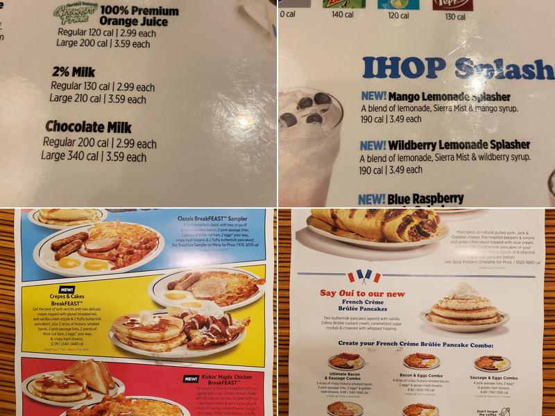 IHOP Menu