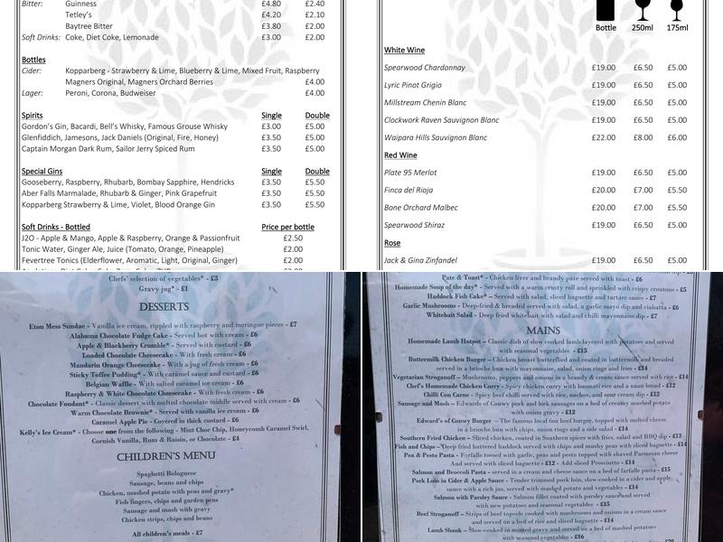 Baytree Hotel Sea View Bar & Grill Menu
