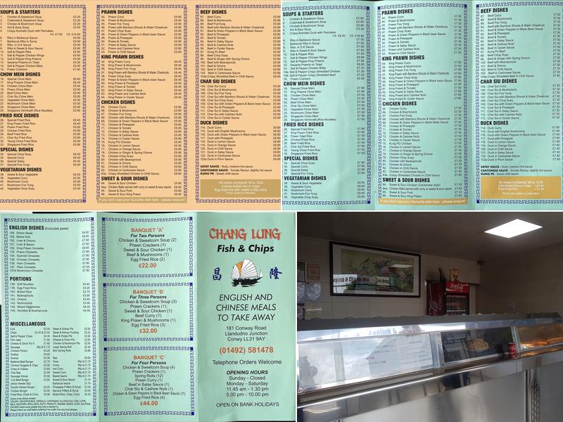 Chang Lung Fish & Chips Menu