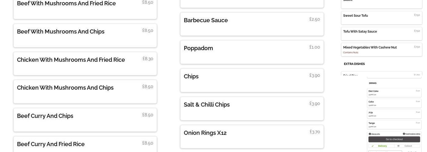 Royal Dragon Chinese Takeaway, Llanedeyrn Menu