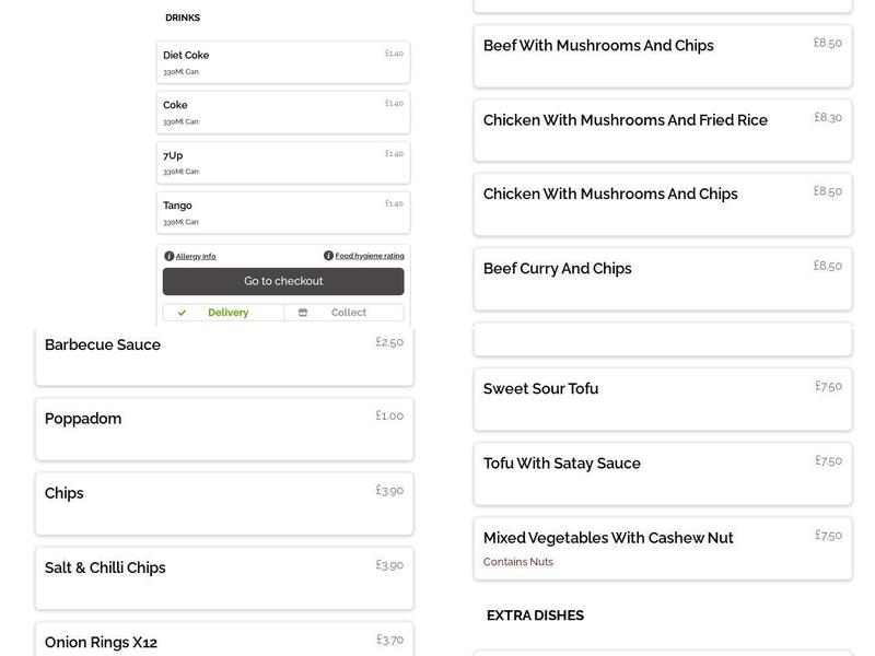 Royal Dragon Chinese Takeaway, Llanedeyrn Menu