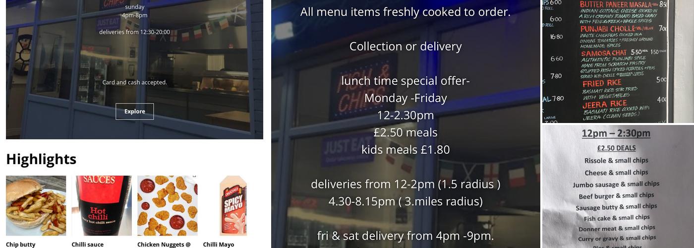 Swiss Valley Fish Bar Menu