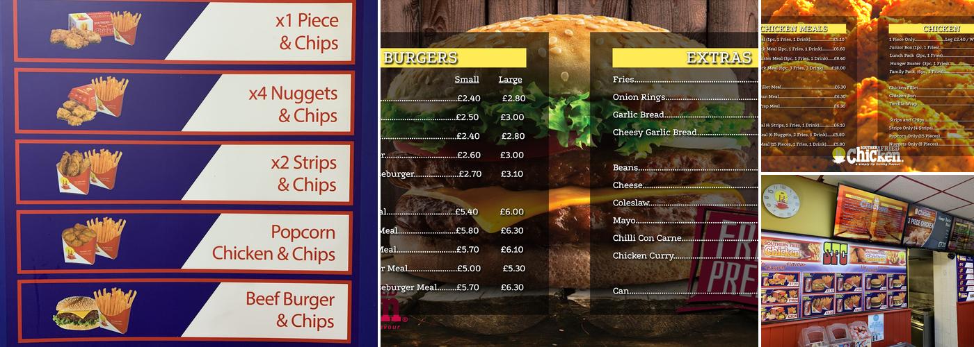 SFC - Southern Fried Chicken Menu