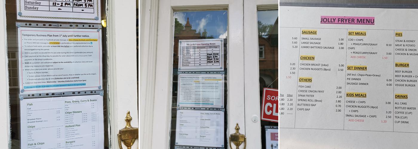 The Jolly Fryer Llanfairfechan Menu