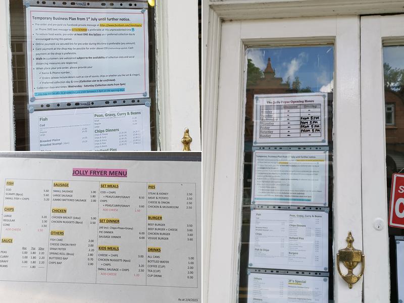 The Jolly Fryer Llanfairfechan Menu