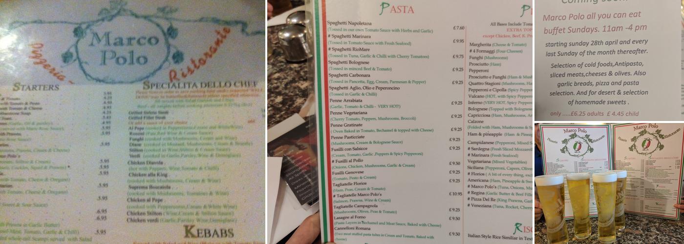 Marco Polo Pizzeria Menu