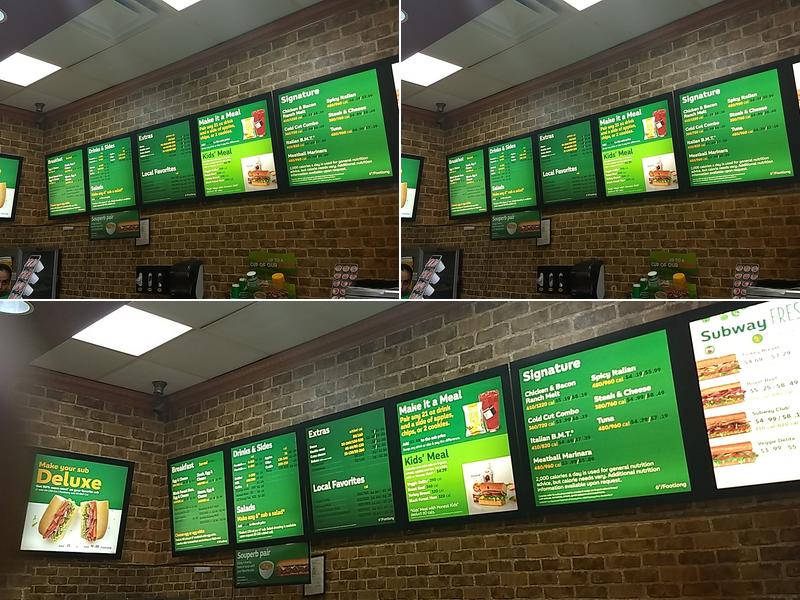 Subway Menu