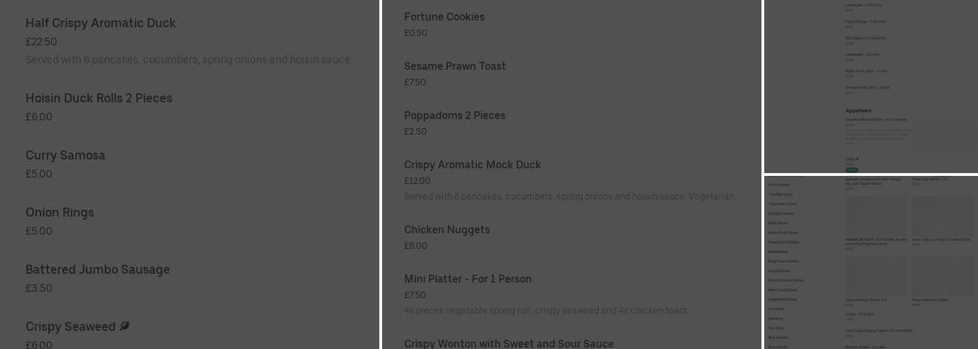 Old Road Fish Bar Menu