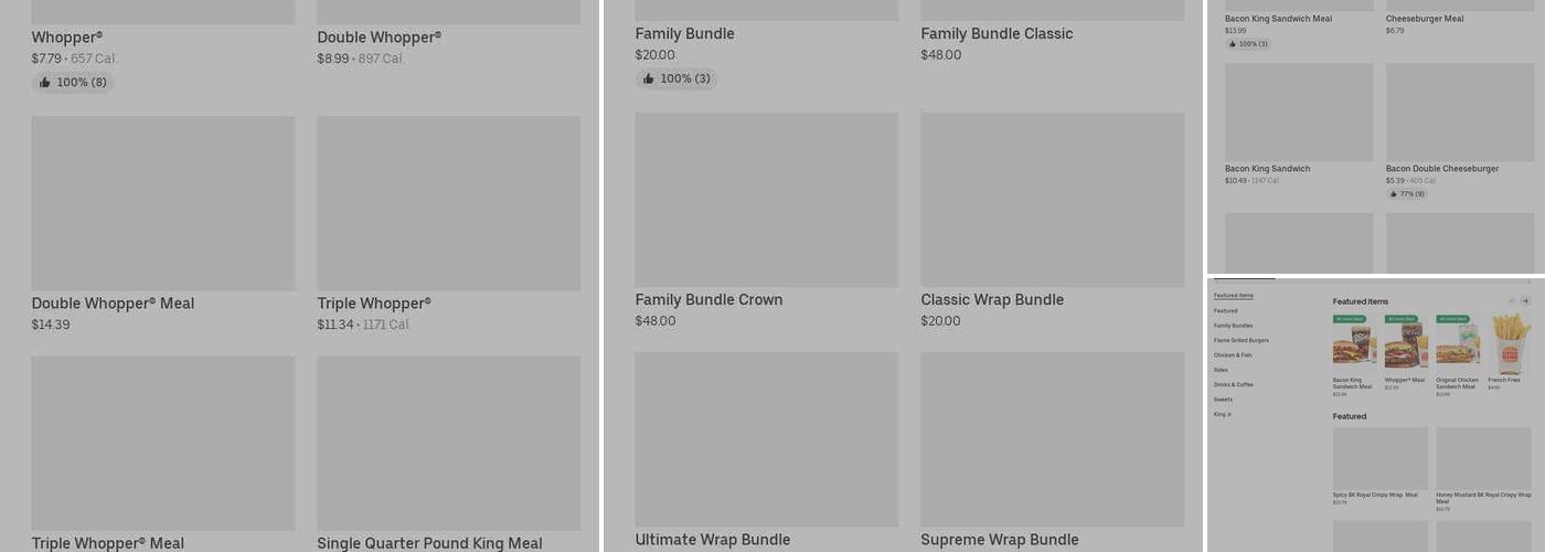 Burger King Menu
