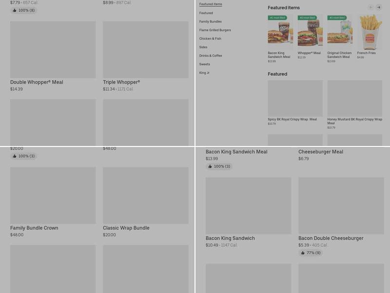 Burger King Menu