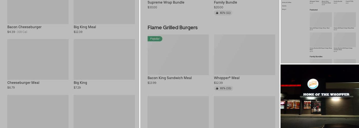Burger King Menu