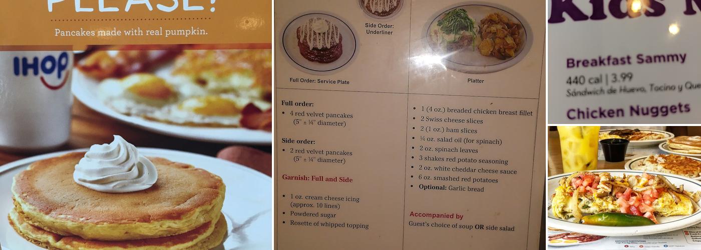 IHOP Menu
