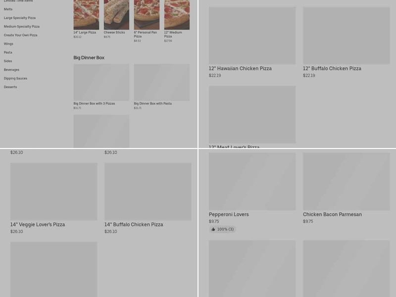 Pizza Hut Menu