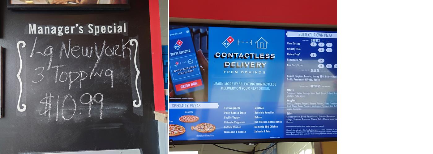 Domino's Pizza Menu