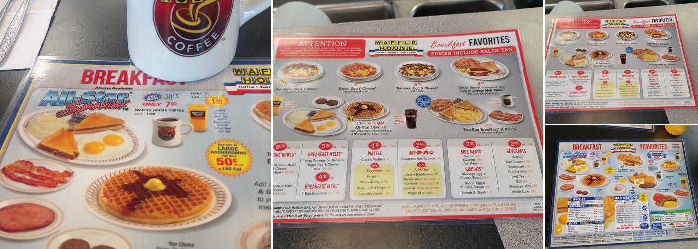 Waffle House Menu