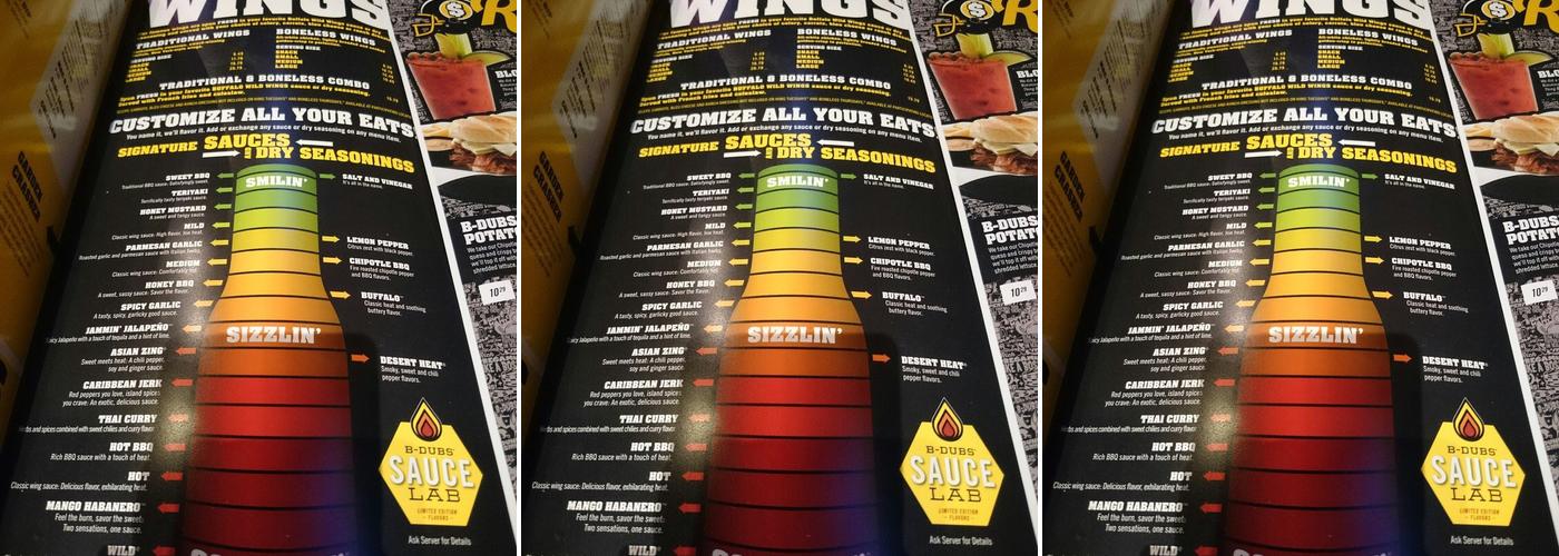 Buffalo Wild Wings Menu