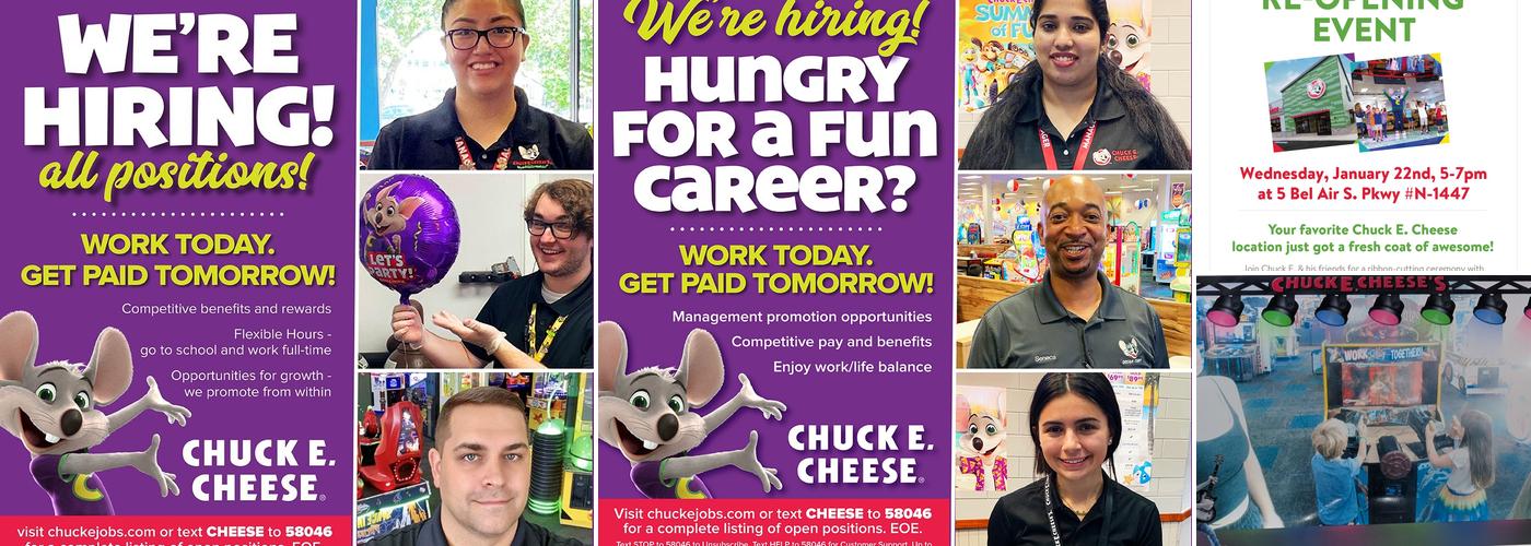 Chuck E. Cheese Menu