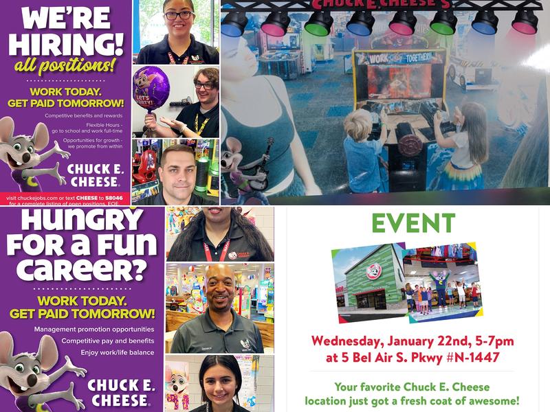 Chuck E. Cheese Menu