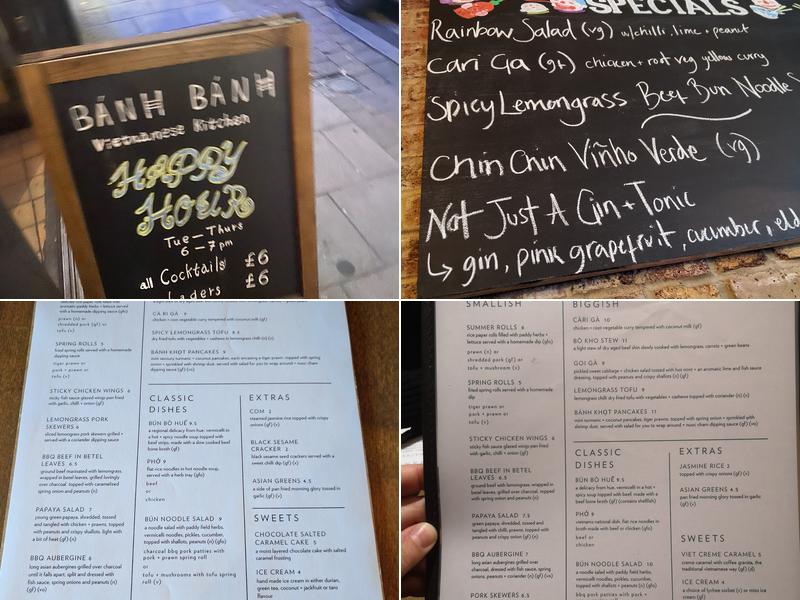 Bánh Bánh Menu