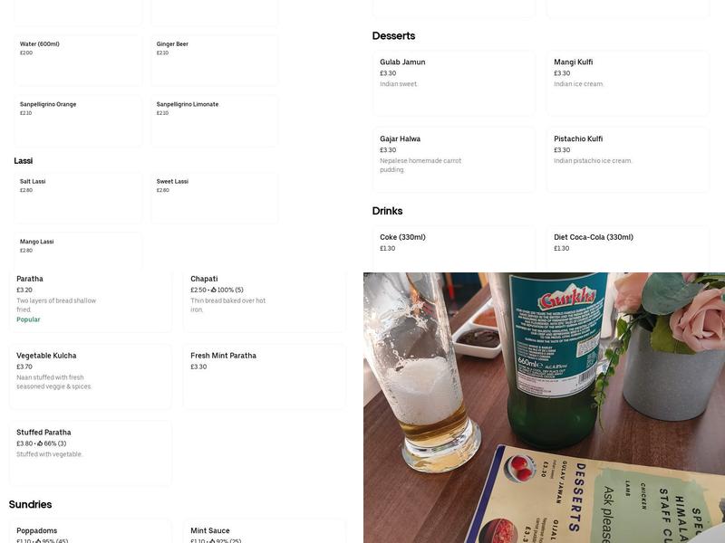 Himalayan Kitchen Menu