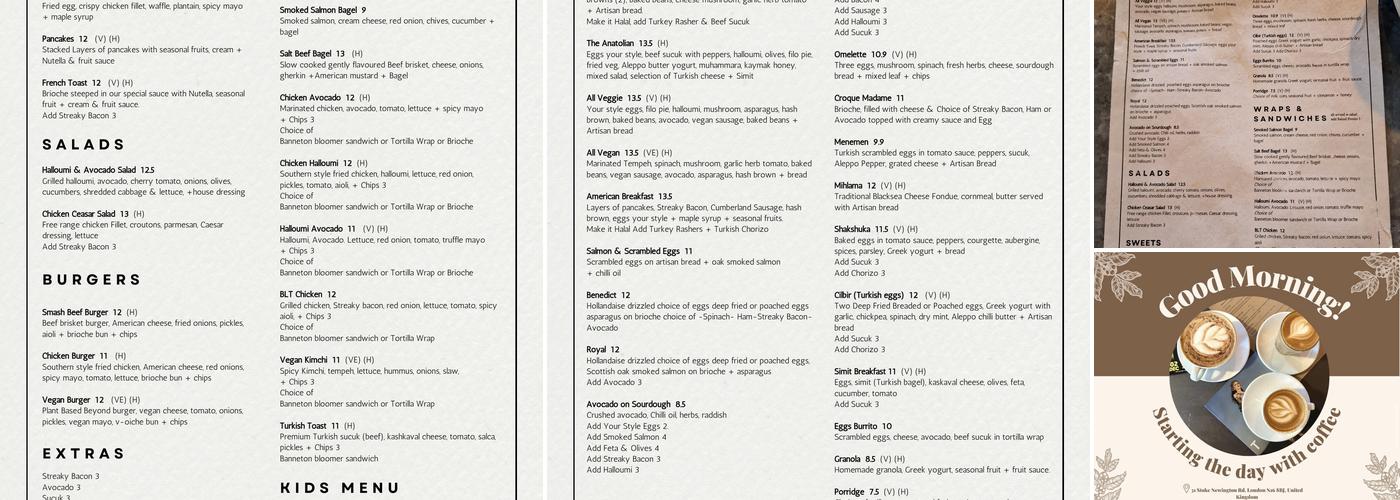 Abraço Dalston Menu
