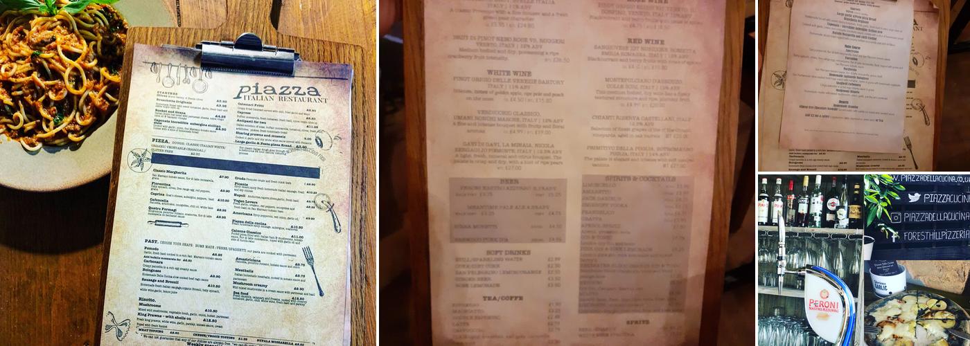 Piazza Della Cucina Menu