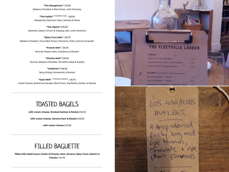 The Fleetville Larder Menu